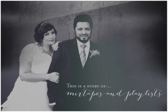 Bride and groom in black and white wedding portrait
