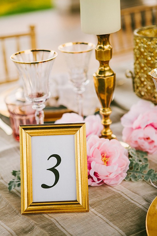 simple framed table numbers