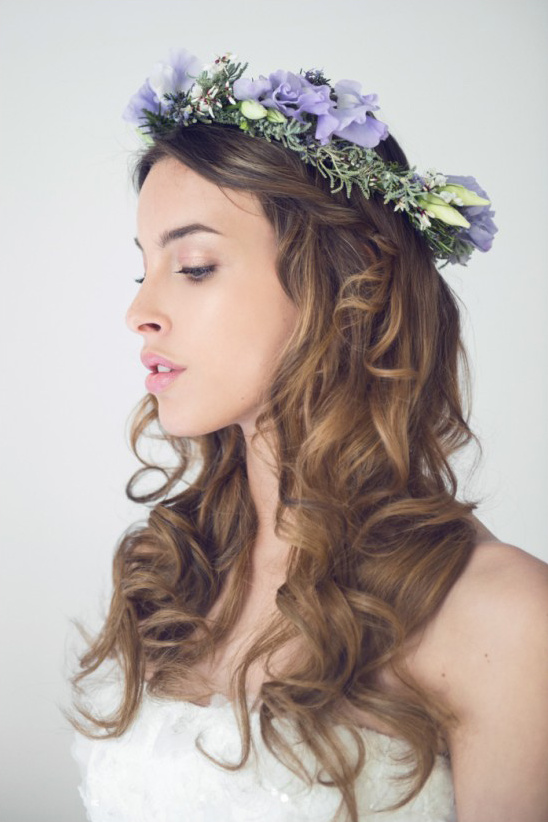 purple floral crown