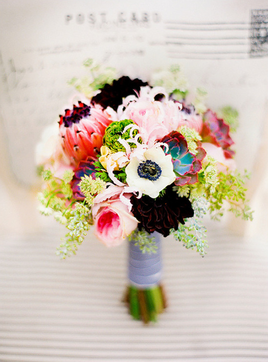 deep red pink and white bouquet