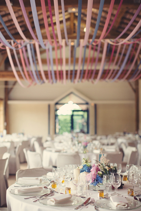 pink and blue wedding decor