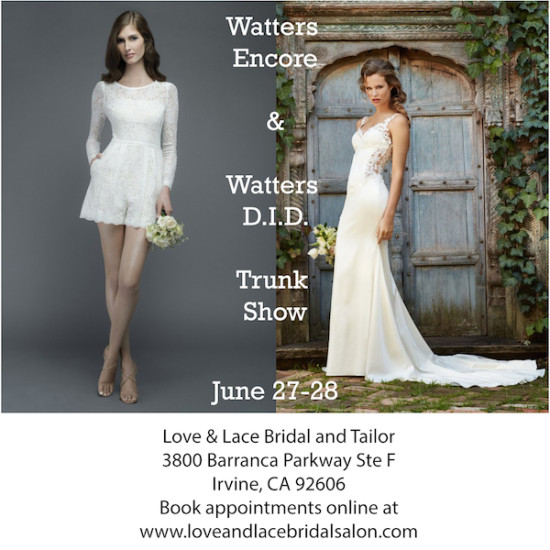 Watters Trunk Show wedding dresses at Love & Lace Bridal Salon