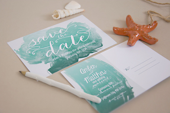 water color save the dates