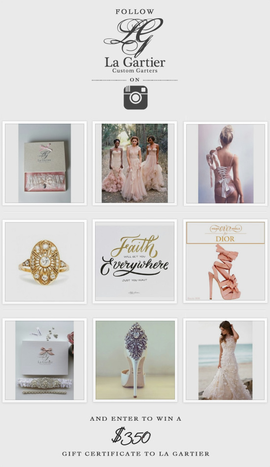 La Gartier custom garters Instagram wedding elegance