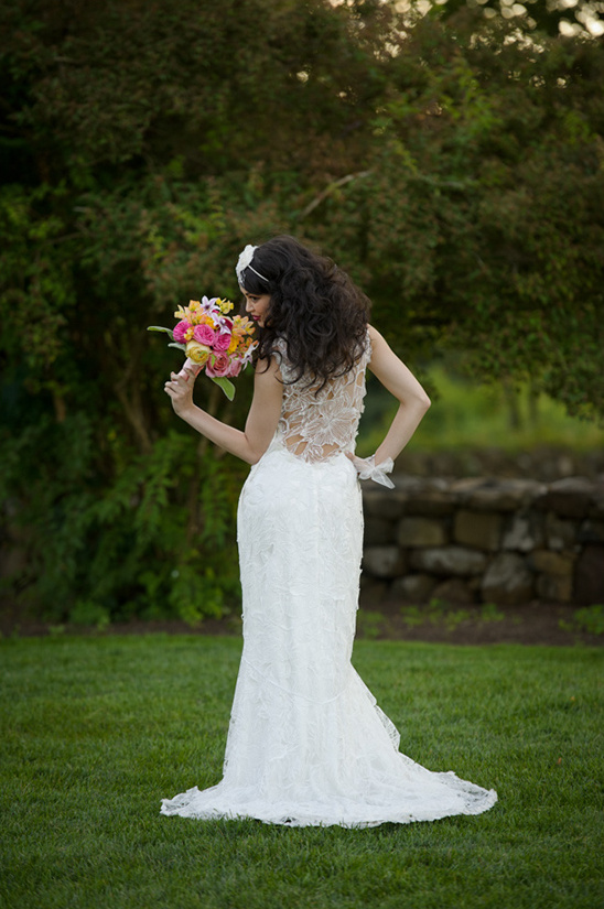 amazing backless wedding gown