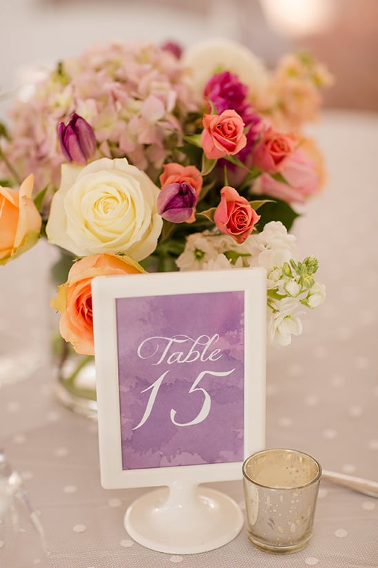 purple color wash table numbers