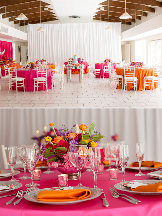 orange pink wedding ideas