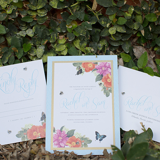 botanical wedding invite