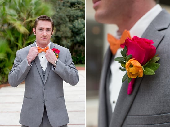 bold accent colors for groom