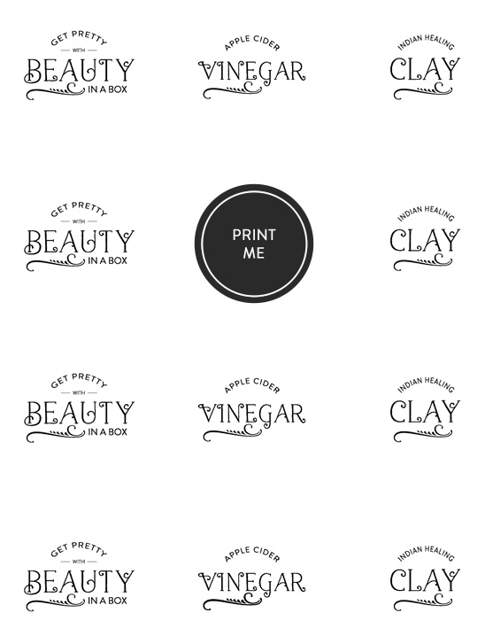 beauty in a box free labels