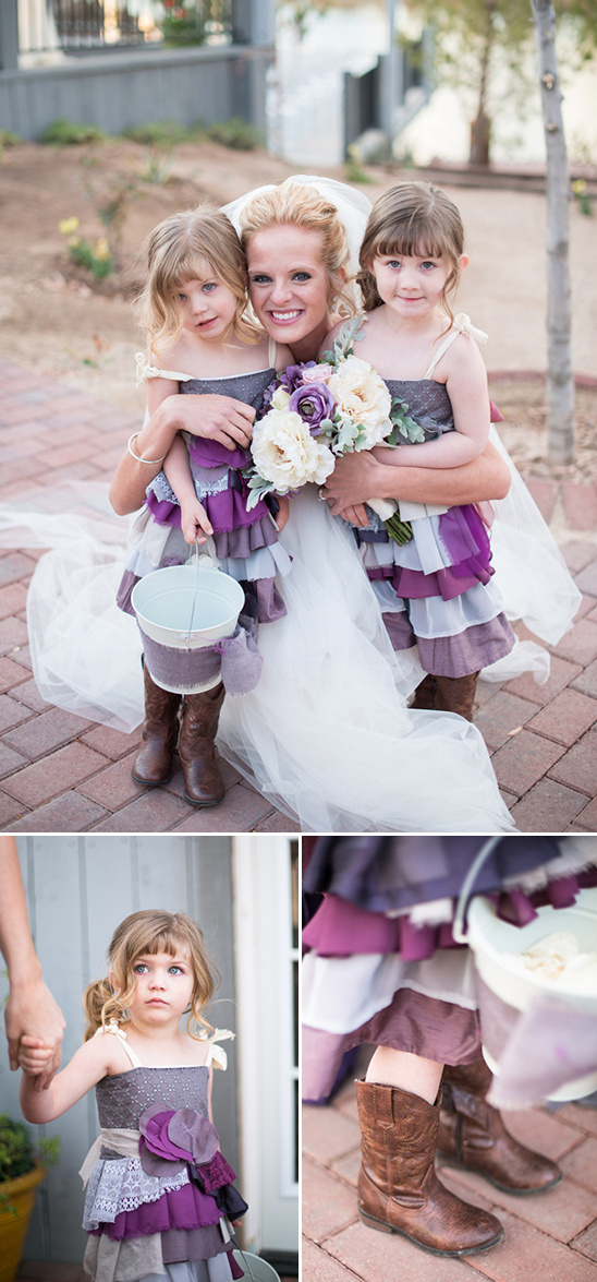 rustic ruffles and cowboy boots for your flower girls
