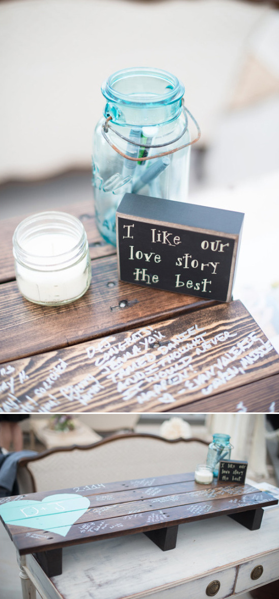i like our love story the best alternative guestbook idea