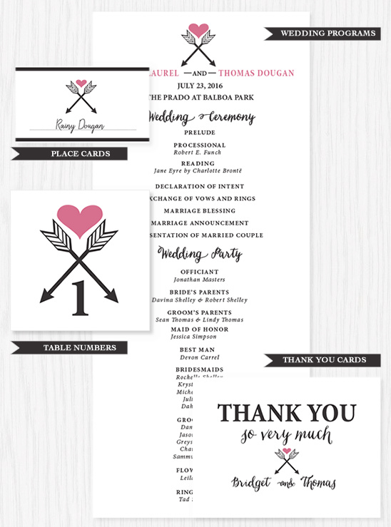 free printable wedding stationery