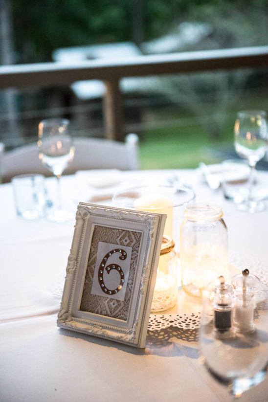 framed table numbers