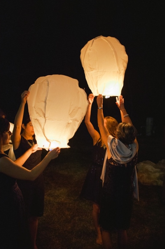 paper wedding lantern release