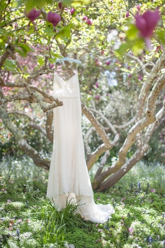 beautifully simple Watters wedding dress