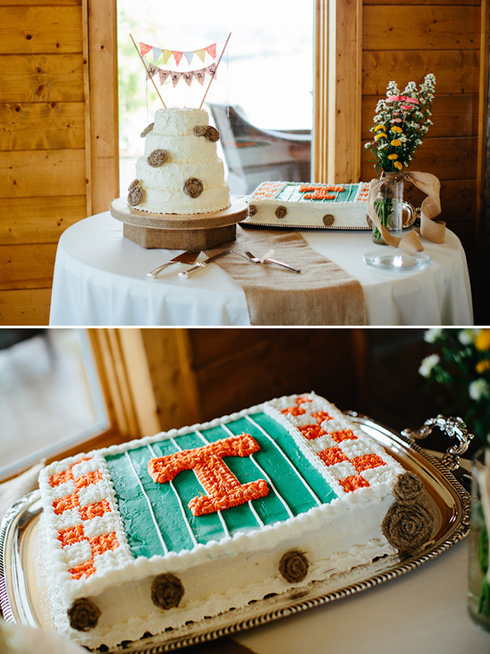football themed grooms cake