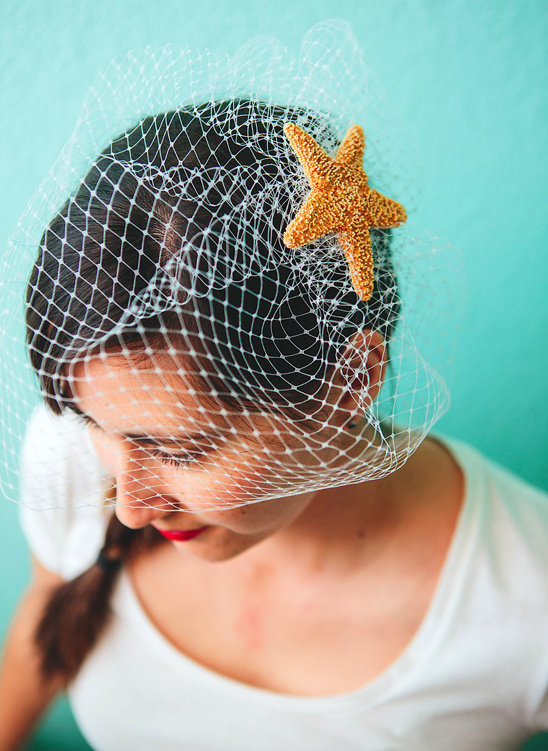star fish veil DIY