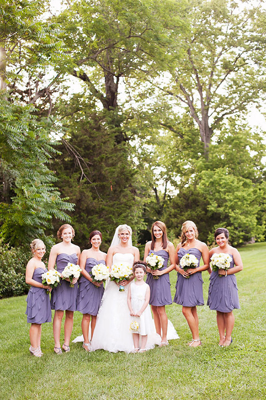 knee length lavender bridesmaids dresses
