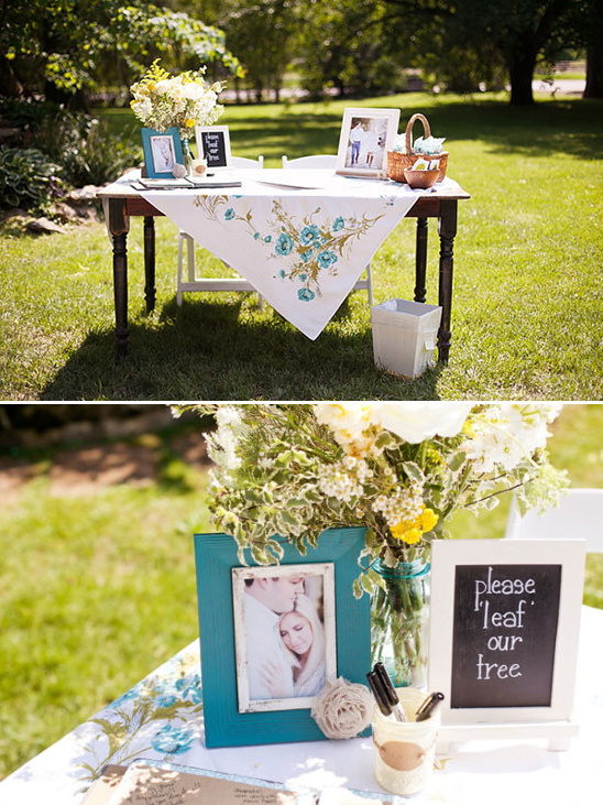 please leaf our tree guestbook table