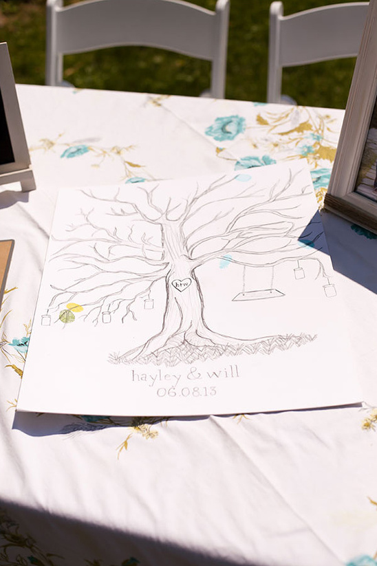 wedding tree fingerprint guestbook idea