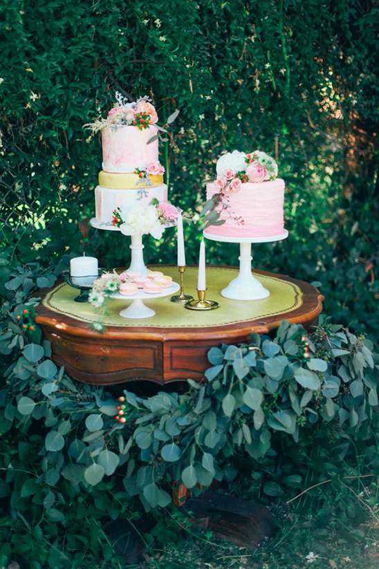 water color cake table