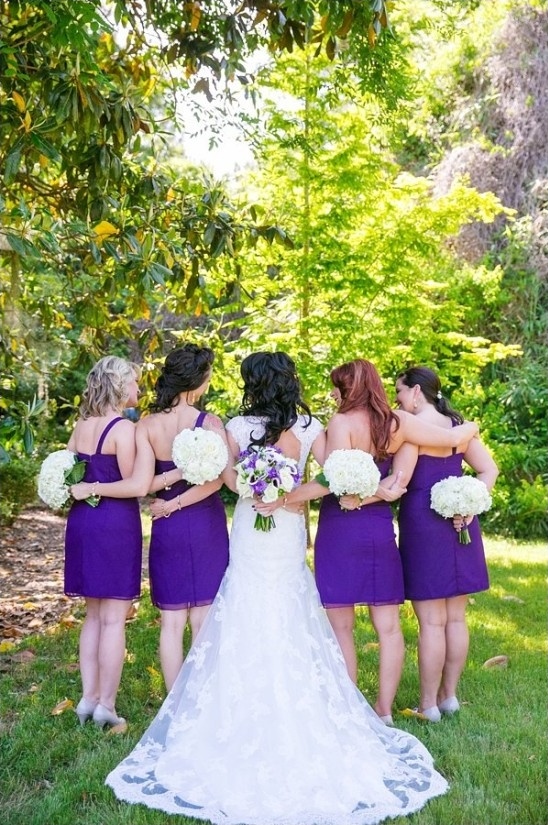 royal purple wedding party