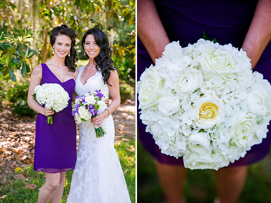 all white bridesmaid bouquet
