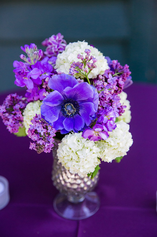 royal purple floral arrangement