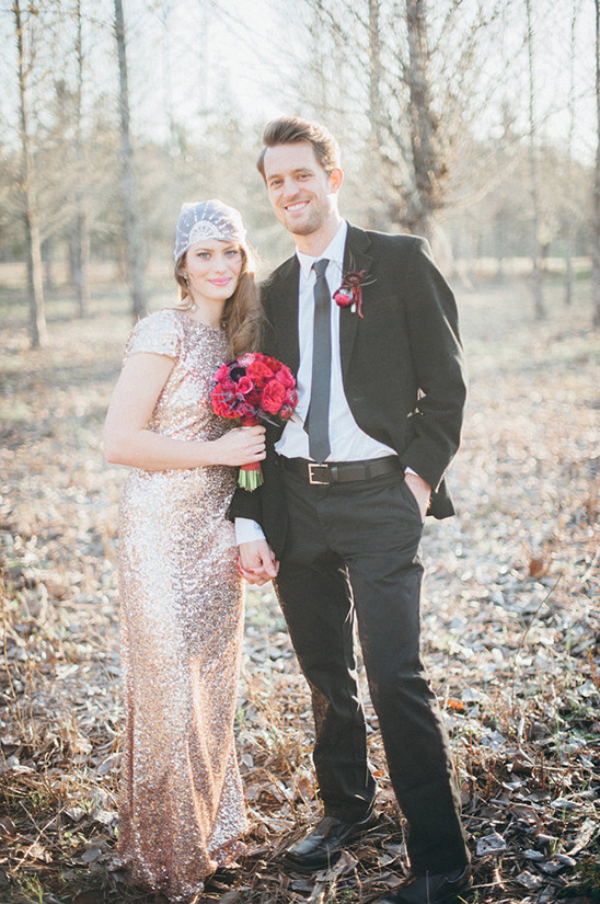 Romantic Red And Black Wedding