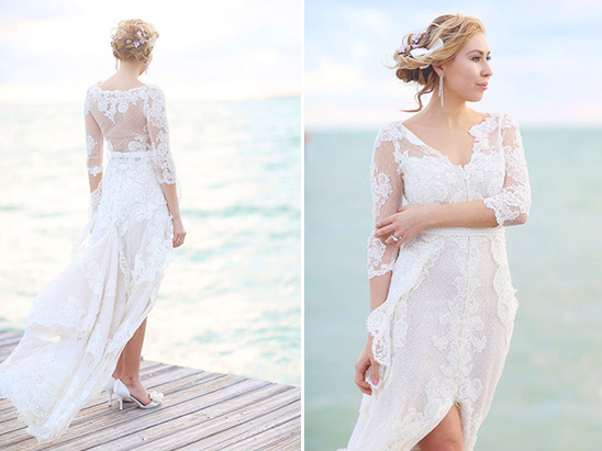 gorgeous gown on the docks