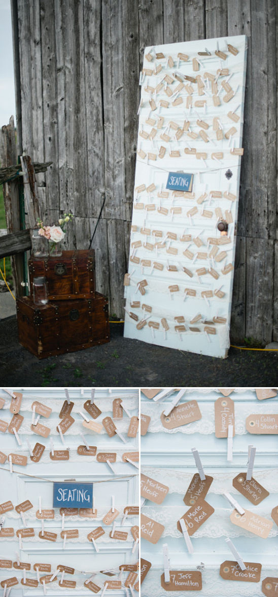reuse an old door for your escort card station