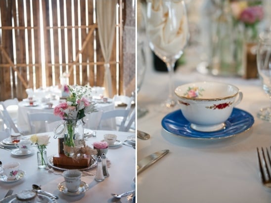delicate china teacups at each place setting