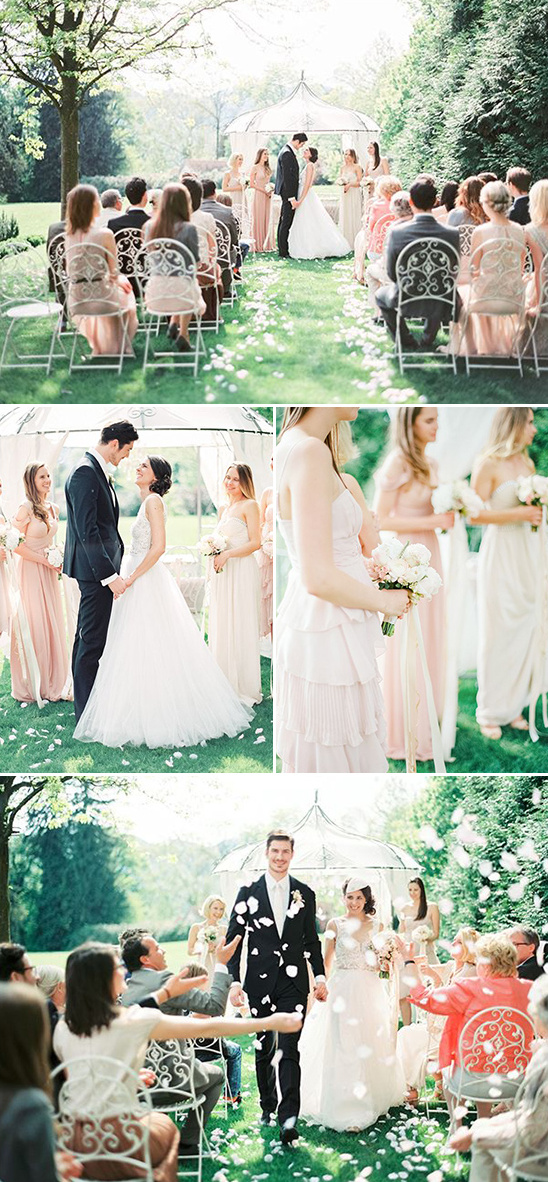 pastel wedding ceremony