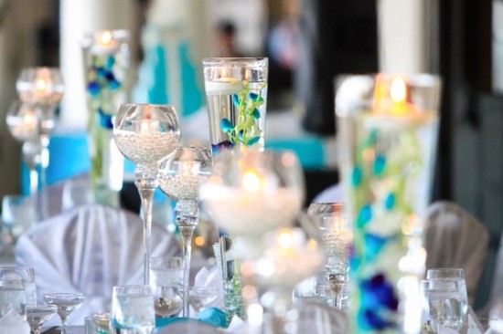 Tiffany Blue Reception Flowers & Center Pieces