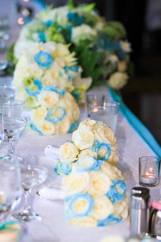 Tiffany Blue Reception Flowers & Center Pieces