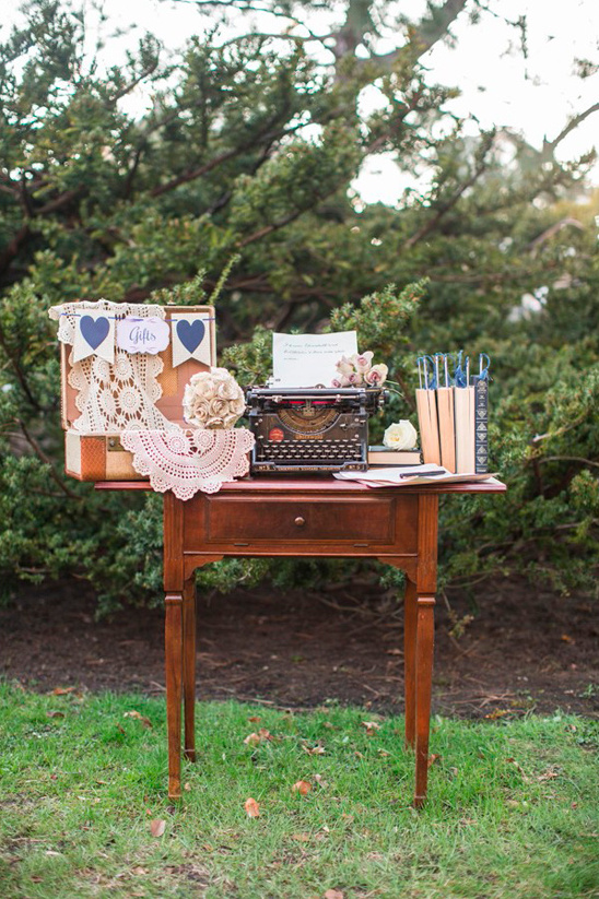 guestbook and escort card table