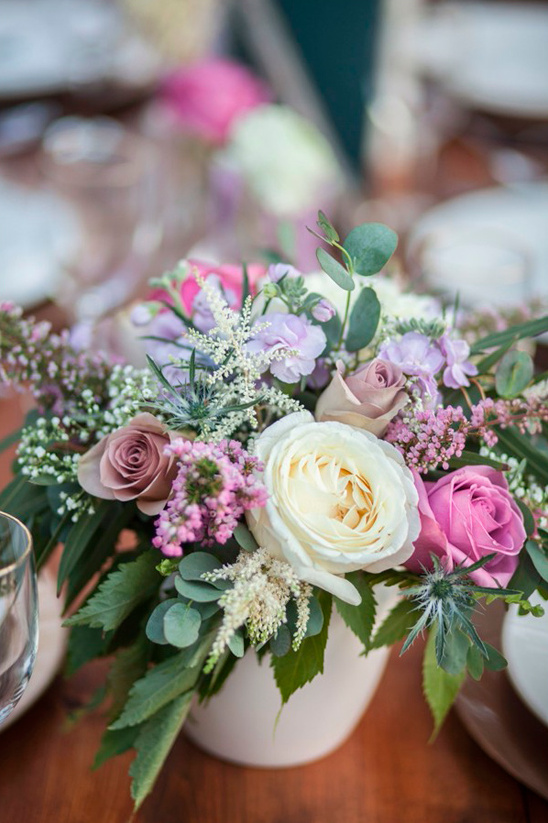 vintage inspired floral centerpiece