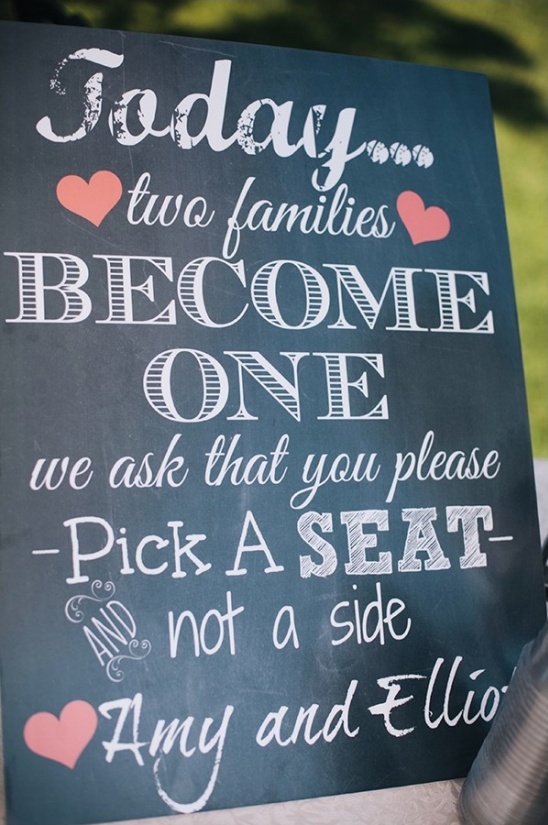 pick a seat not a side wedding sign