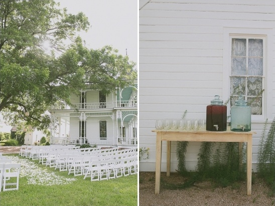 refreshments and outdoor ceremony