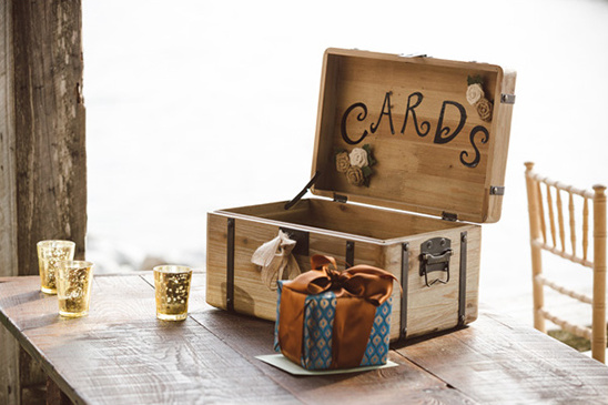 wooden box for cards