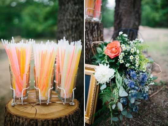 glow sticks and carefree flower arrangement