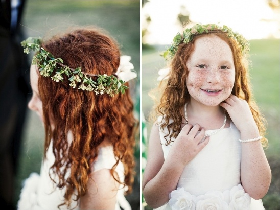 flower girl with floral halo