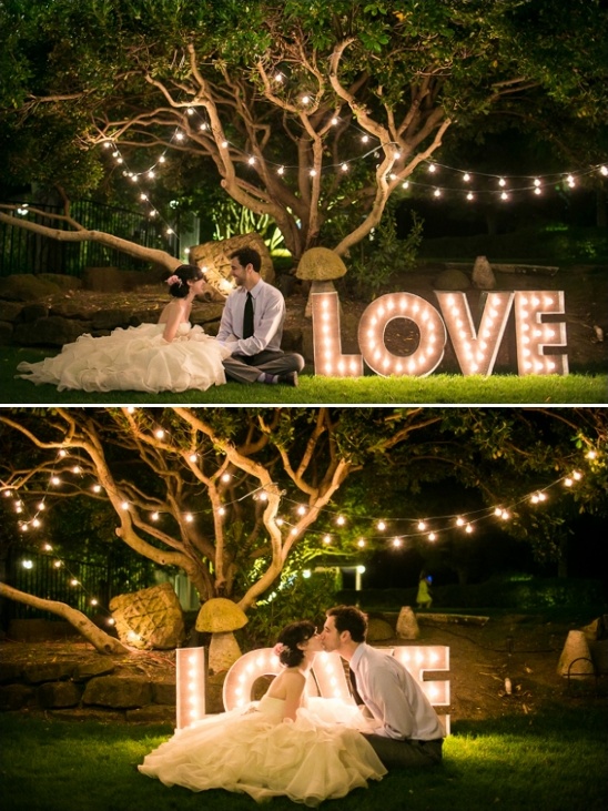 DIY love marquee sign