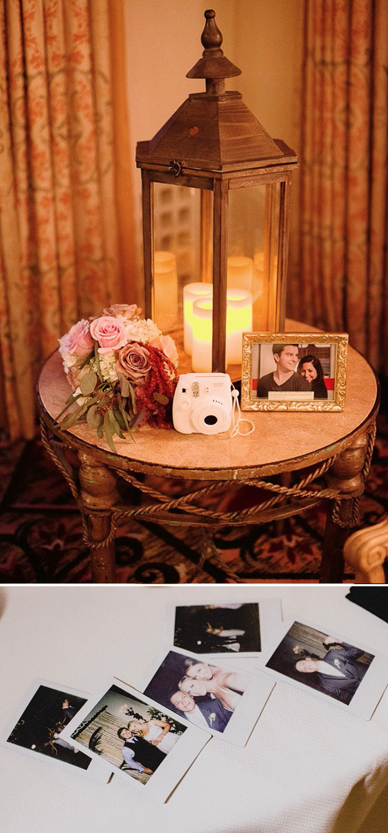 lanterns and instant photo camara for fun shots of your reception from your guests perspective