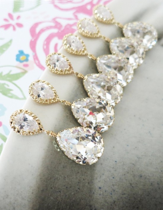 Gold Bridal Jewelry by Glitz & Love