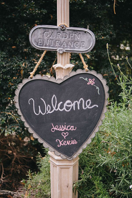 welcome heart chalkboard wedding sign