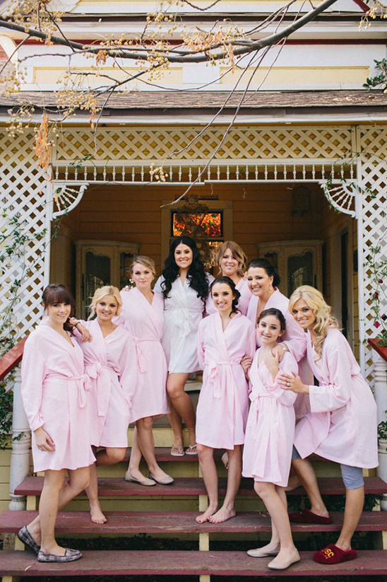 pink bridesmaids robes