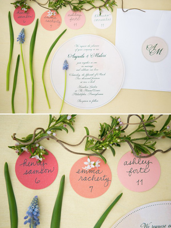 circular wedding invite ideas
