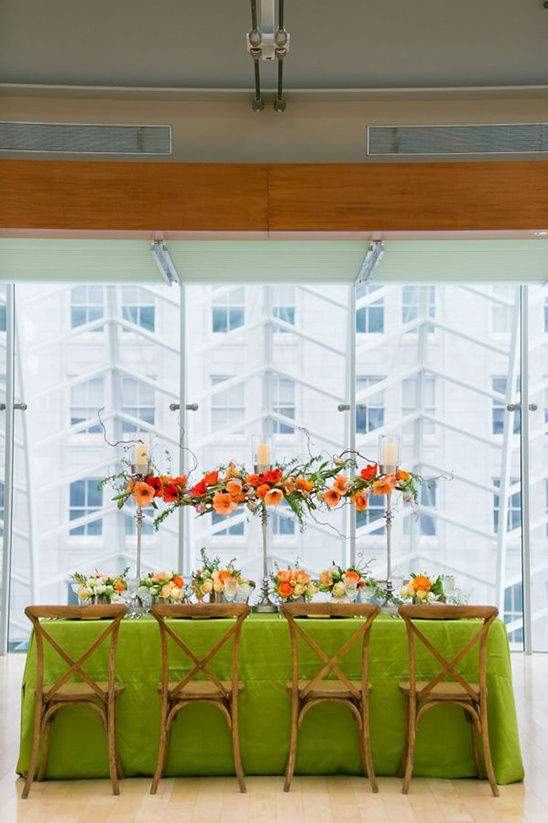 spring inspired reception table